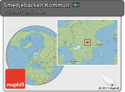 Savanna Style Location Map of Smedjebacken Kommun