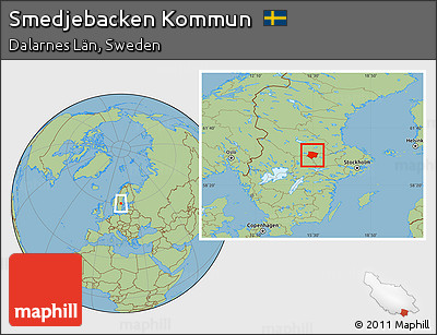 Savanna Style Location Map of Smedjebacken Kommun