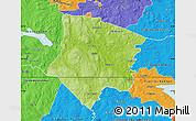 Physical Map of Smedjebacken Kommun, political outside