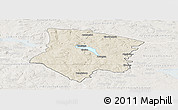 Shaded Relief Panoramic Map of Smedjebacken Kommun, lighten