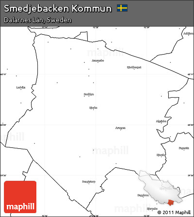 Blank Simple Map of Smedjebacken Kommun