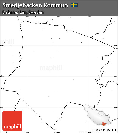 Blank Simple Map of Smedjebacken Kommun, no labels