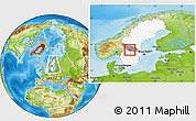 Physical Location Map of Vansbro Kommun, highlighted country, highlighted parent region, within the entire country