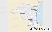 Classic Style 3D Map of Gávleborgs Län, single color outside