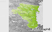 Physical 3D Map of Gávleborgs Län, desaturated