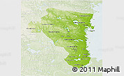 Physical 3D Map of Gávleborgs Län, lighten