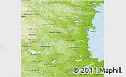 Physical 3D Map of Gávleborgs Län