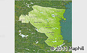 Physical 3D Map of Gávleborgs Län, satellite outside