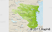 Physical 3D Map of Gávleborgs Län, shaded relief outside