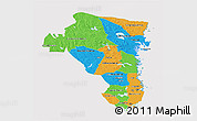 Political 3D Map of Gávleborgs Län, cropped outside