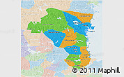 Political 3D Map of Gávleborgs Län, lighten