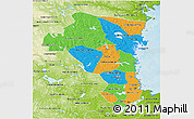 Political 3D Map of Gávleborgs Län, physical outside