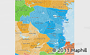 Political Shades 3D Map of Gávleborgs Län