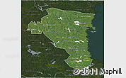 Satellite 3D Map of Gávleborgs Län, darken