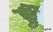 Satellite 3D Map of Gávleborgs Län, physical outside