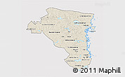 Shaded Relief 3D Map of Gávleborgs Län, cropped outside