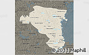 Shaded Relief 3D Map of Gávleborgs Län, darken