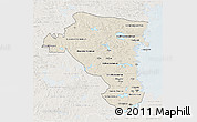 Shaded Relief 3D Map of Gávleborgs Län, lighten