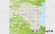 Shaded Relief 3D Map of Gávleborgs Län, physical outside