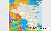Shaded Relief 3D Map of Gávleborgs Län, political outside