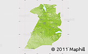 Physical Map of Bollnäs Kommun, cropped outside