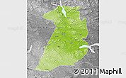 Physical Map of Bollnäs Kommun, desaturated
