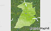 Physical Map of Bollnäs Kommun, satellite outside
