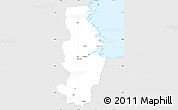 Silver Style Simple Map of Gävle Kommun, single color outside