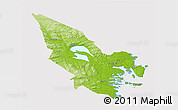 Physical 3D Map of Hudiksvall Kommun, cropped outside