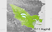 Physical 3D Map of Hudiksvall Kommun, desaturated