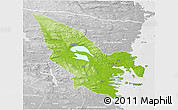 Physical 3D Map of Hudiksvall Kommun, lighten, desaturated