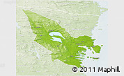 Physical 3D Map of Hudiksvall Kommun, lighten