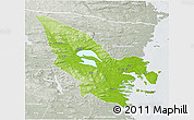 Physical 3D Map of Hudiksvall Kommun, lighten, semi-desaturated