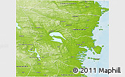 Physical 3D Map of Hudiksvall Kommun