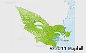 Physical 3D Map of Hudiksvall Kommun, single color outside