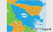 Political 3D Map of Hudiksvall Kommun
