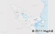 Silver Style 3D Map of Hudiksvall Kommun, single color outside