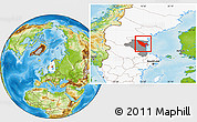 Physical Location Map of Hudiksvall Kommun, highlighted country, highlighted parent region