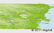 Physical Panoramic Map of Hudiksvall Kommun