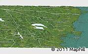 Satellite Panoramic Map of Hudiksvall Kommun