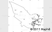 Blank Simple Map of Hudiksvall Kommun, cropped outside