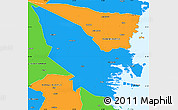 Political Simple Map of Hudiksvall Kommun