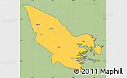 Savanna Style Simple Map of Hudiksvall Kommun, cropped outside