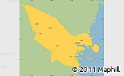 Savanna Style Simple Map of Hudiksvall Kommun, single color outside