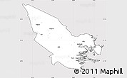 Silver Style Simple Map of Hudiksvall Kommun, cropped outside