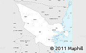 Silver Style Simple Map of Hudiksvall Kommun