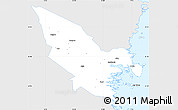 Silver Style Simple Map of Hudiksvall Kommun, single color outside