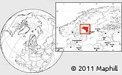 Blank Location Map of Gávleborgs Län, within the entire country