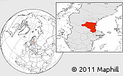 Blank Location Map of Gávleborgs Län, highlighted country