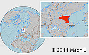 Gray Location Map of Gávleborgs Län, hill shading